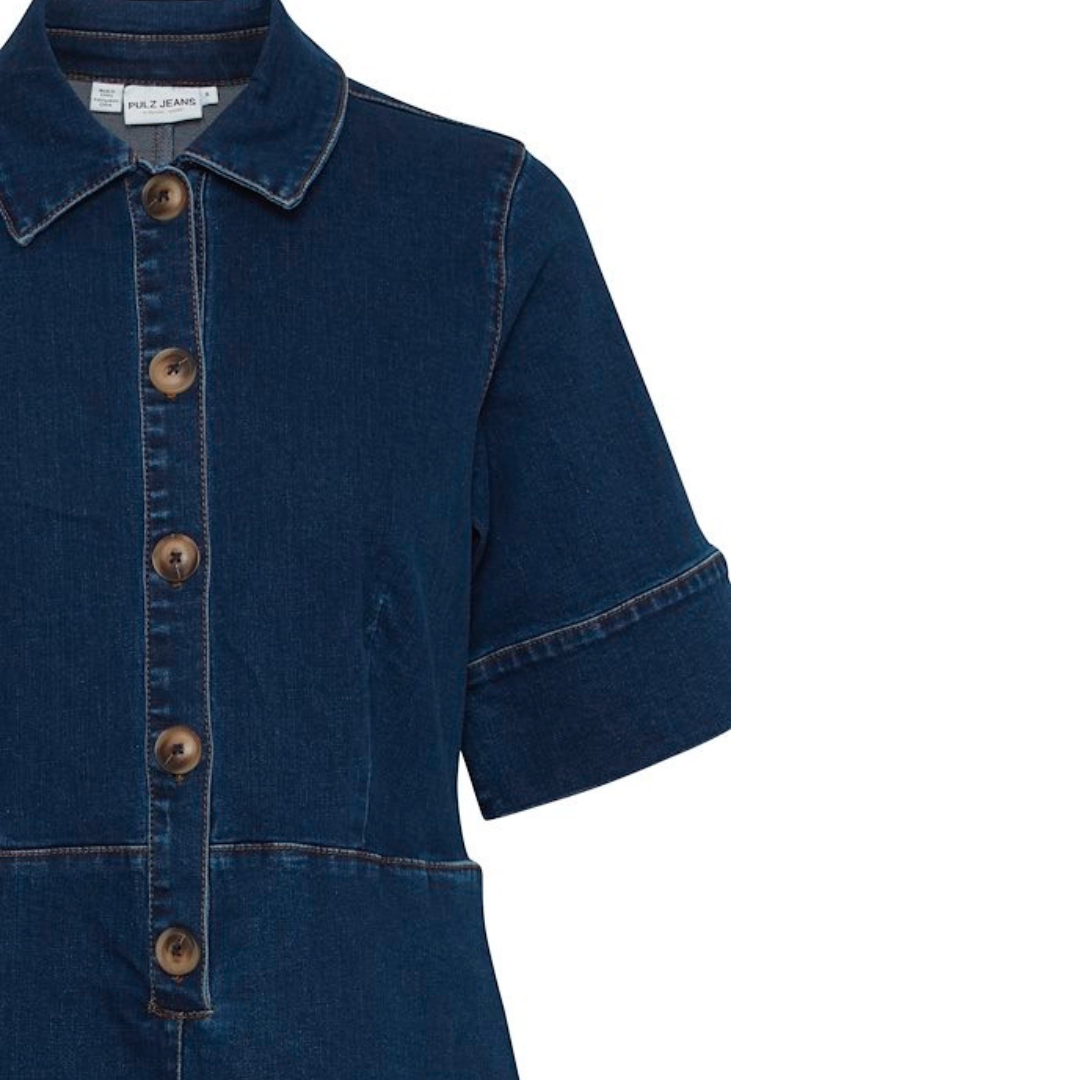 PULZ - KJOLE - DEBA 50208323 - MEDIUM BLUE DENIM