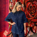 ONLY - SKJORTE - SOPHIE 15295757 - DARK BLUE DENIM