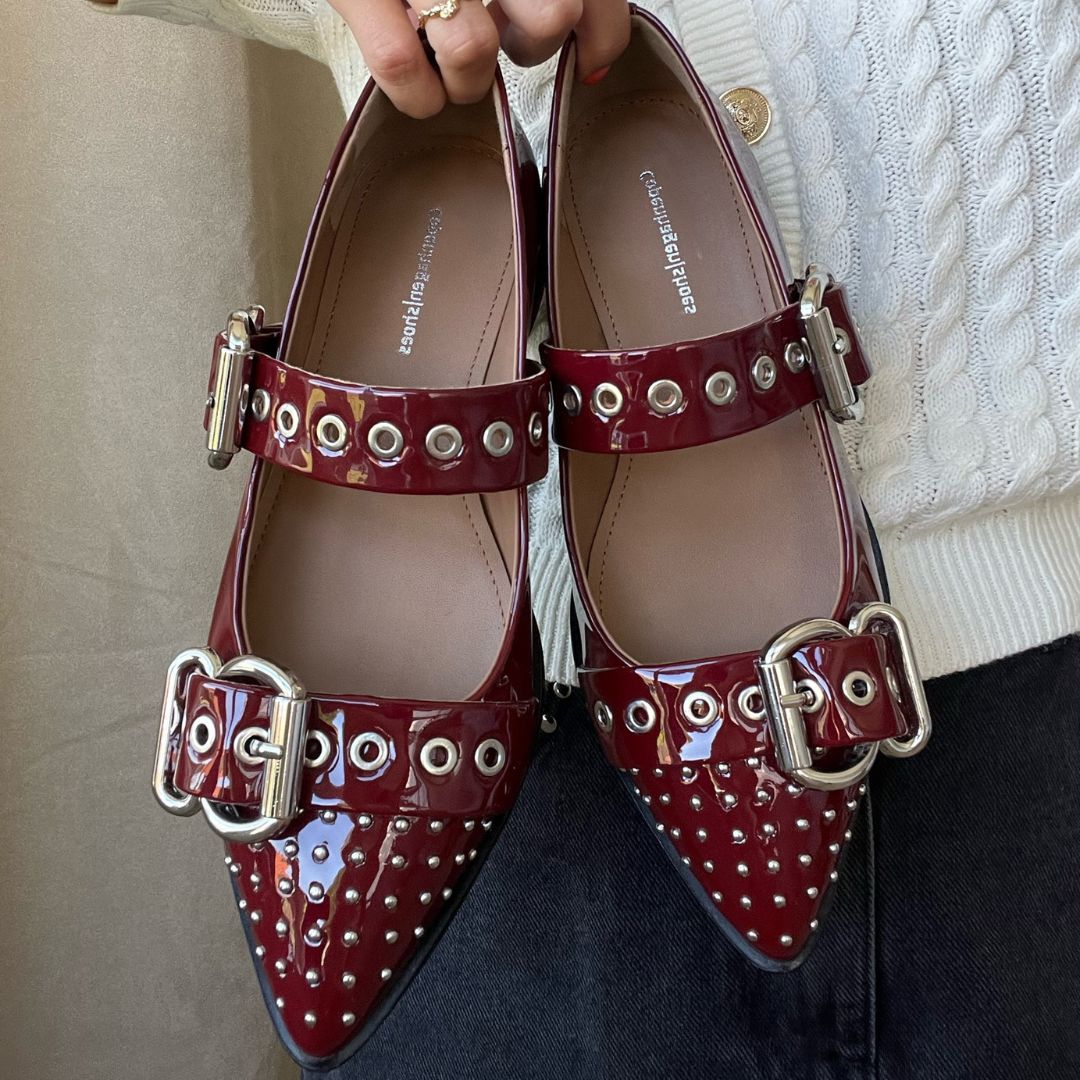COPENHAGEN SHOES - BALLERINA - FUTURE VIBES PATENT - BORDO