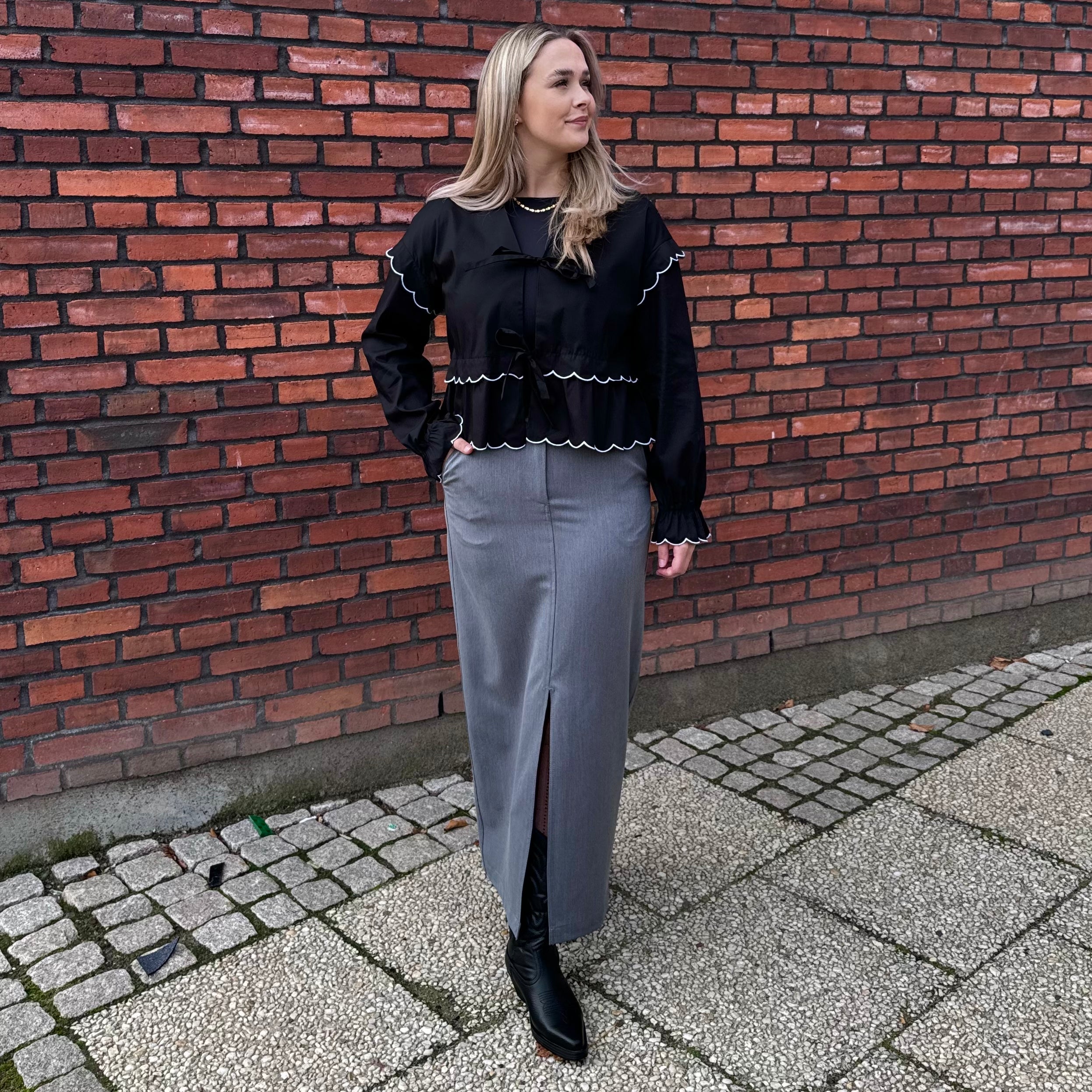 MBYM - NEDERDEL - NELLIS RANDA - CHARCOAL MELANGE