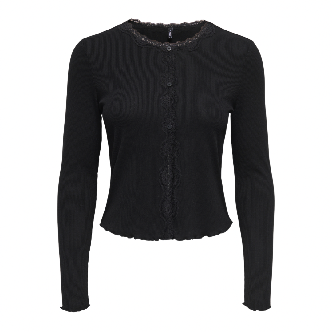 ONLY - CARDIGAN - ENEA LACE 15361331 - SORT