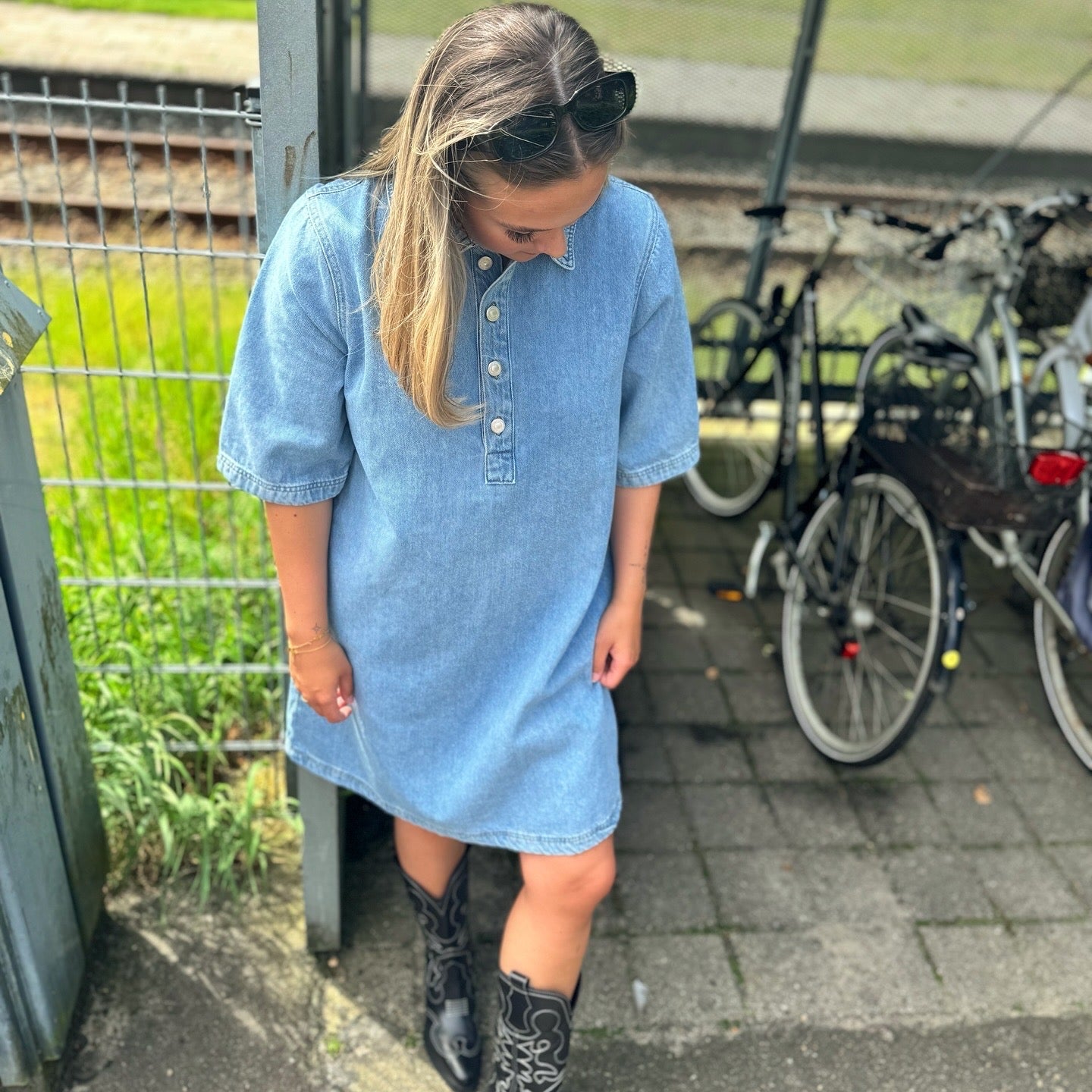 ONLY - DENIMKJOLE - GRY 15335635 - LIGHT BLUE DENIM