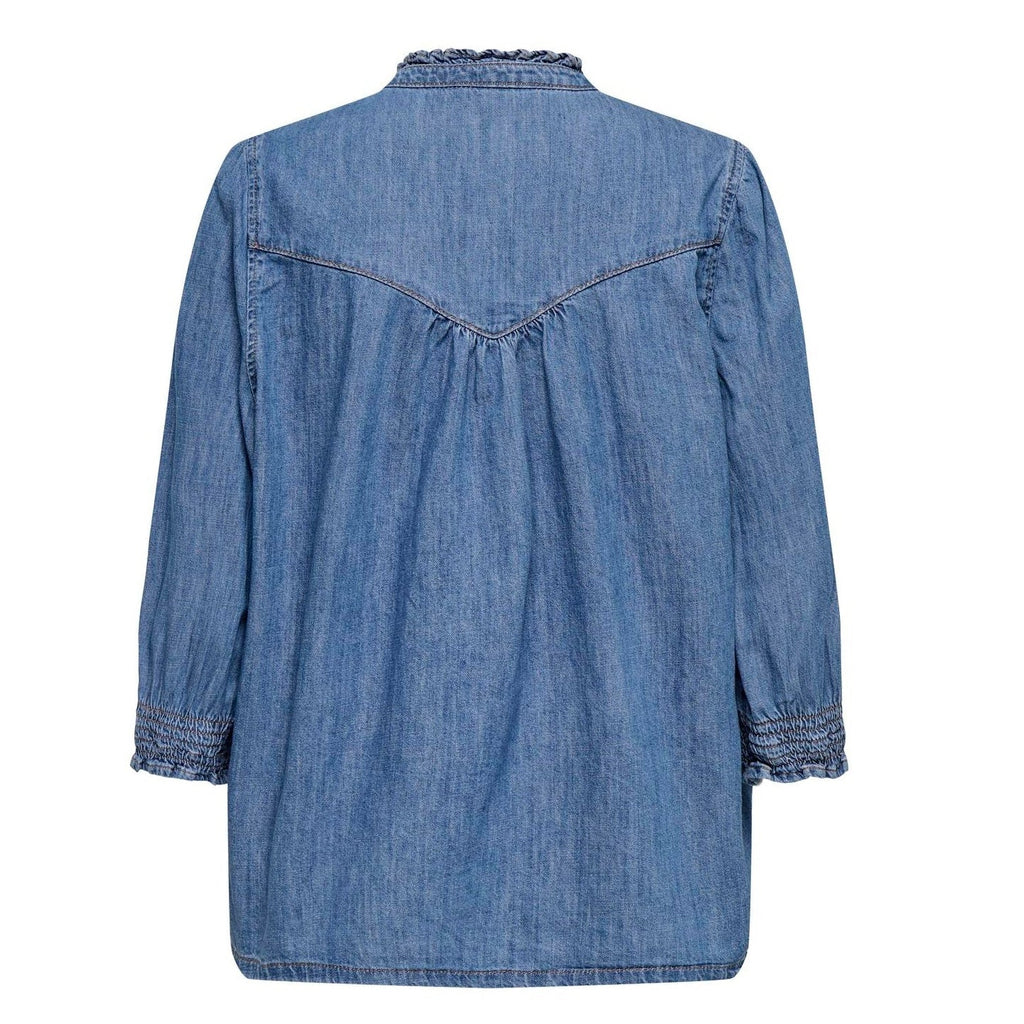 ONLY - SKJORTE - RAYA 15357327 - MEDIUM BLUE DENIM