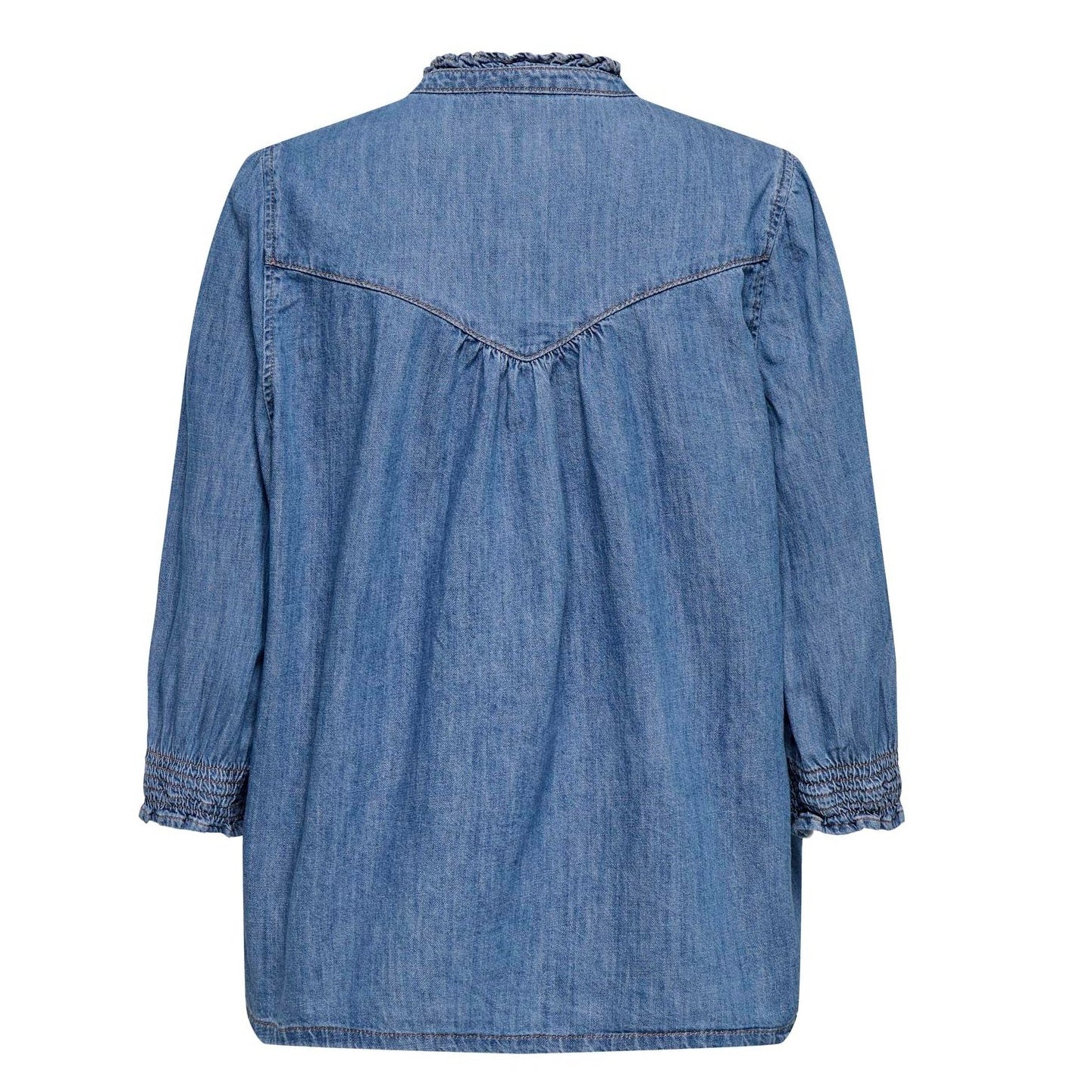 ONLY - SKJORTE - RAYA 15357327 - MEDIUM BLUE DENIM
