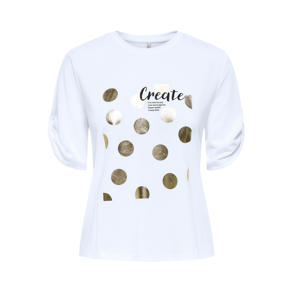 ONLY - T-SHIRT - FREE LIFE 15349921 - BRIGHT WHITE/CREATE