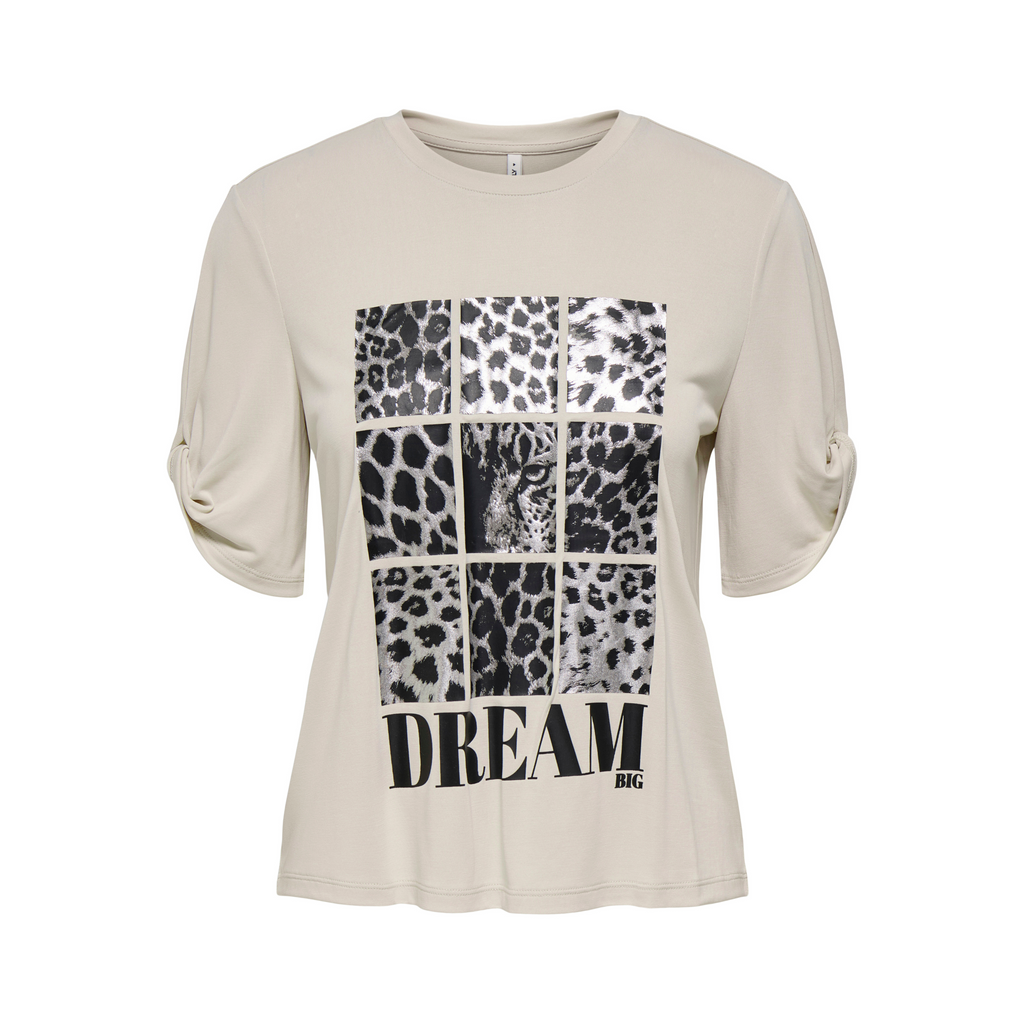 ONLY - T-SHIRT - FREE LIFE 15349921 - PUMICE STONE/DREAM
