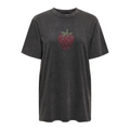 ONLY - T-SHIRT - WENDY 15350545 - BLACK/WASHED STRAWBERRY