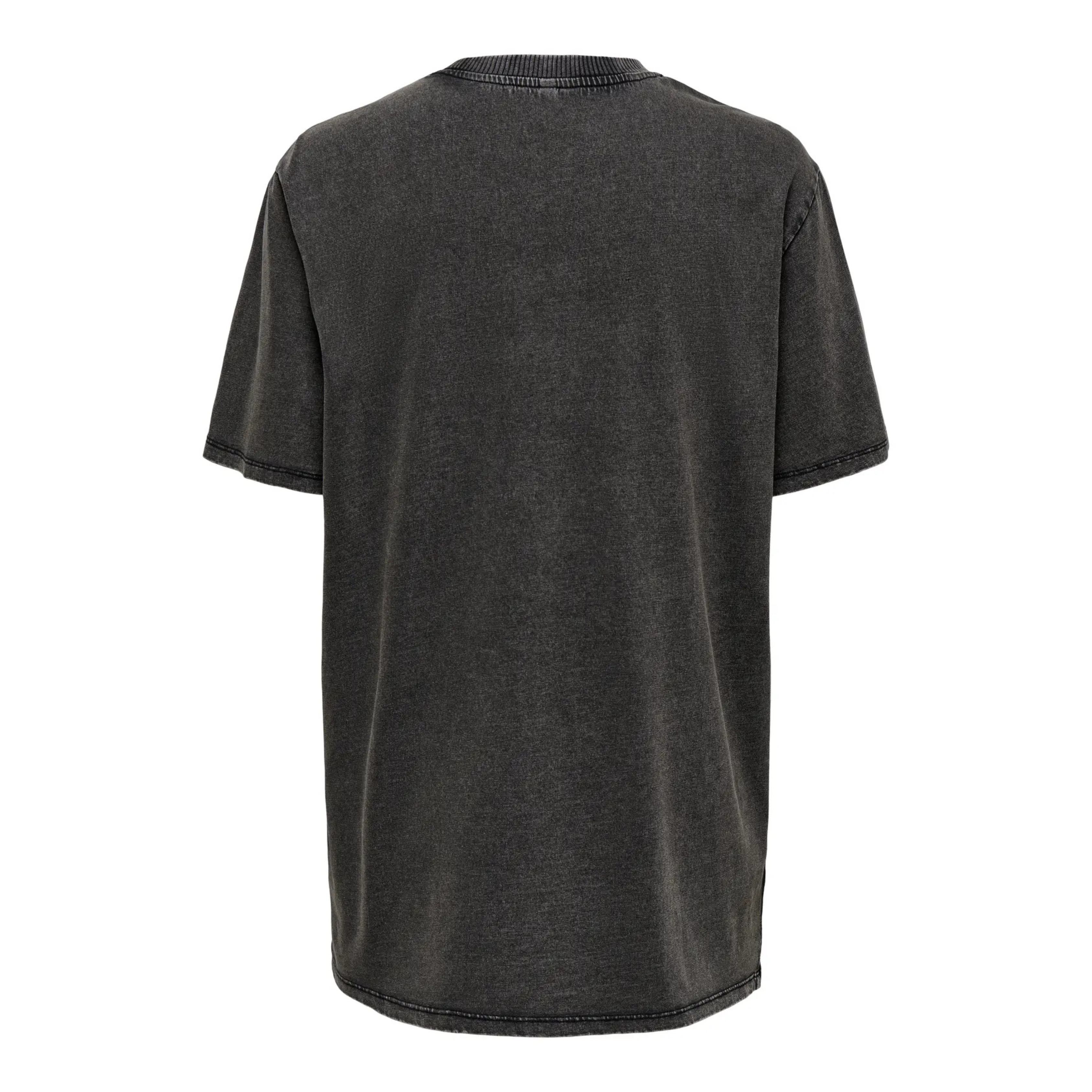 ONLY - T-SHIRT - WENDY 15350545 - BLACK/WASHED CHERRY