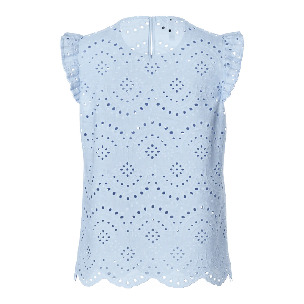 PIECES - TOP - VILDE 17154746 - CASHMERE BLUE