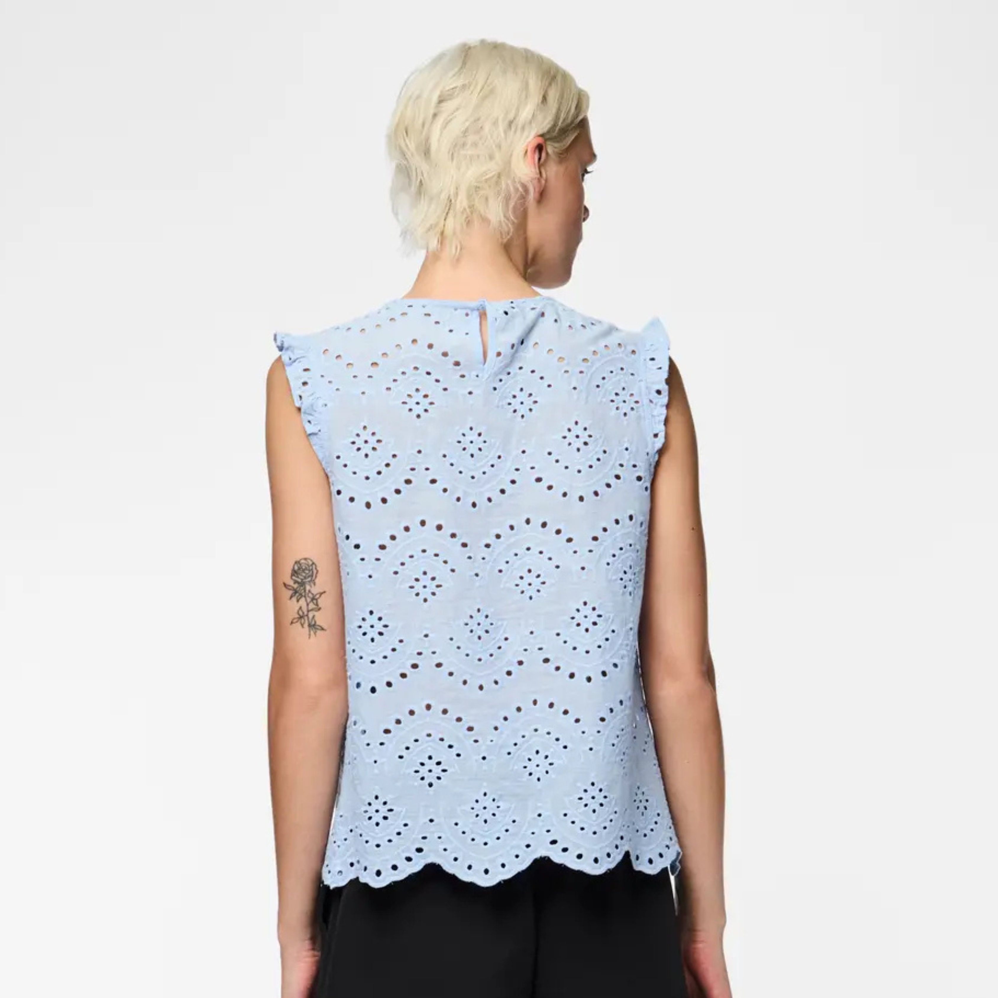 PIECES - TOP - VILDE 17154746 - CASHMERE BLUE