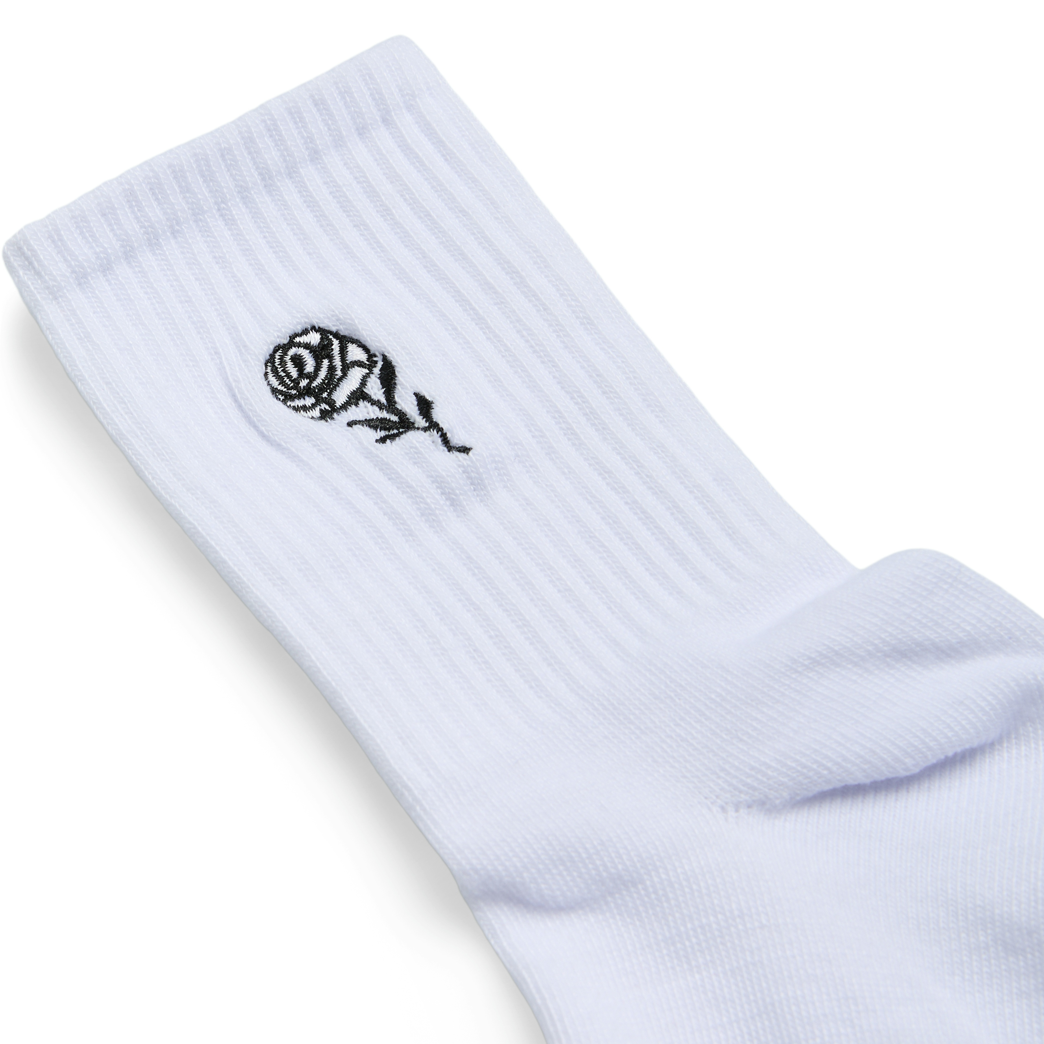 PIECES - STRØMPE - MOLLY EMBROIDERY 17161481 - BLACK ROSE