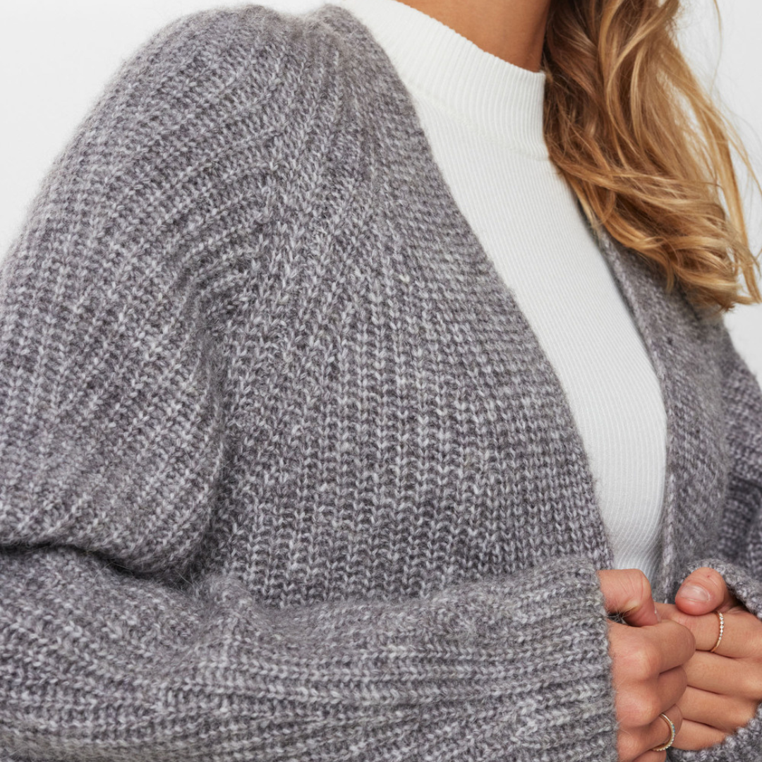 NÜMPH - CARDIGAN - ZINDI 703357 - STORM FRONT MELANGE