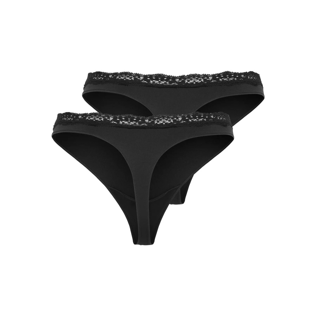 ONLY - 2-PAK G-STRENG - VICKY LACE 15354513 - SORT