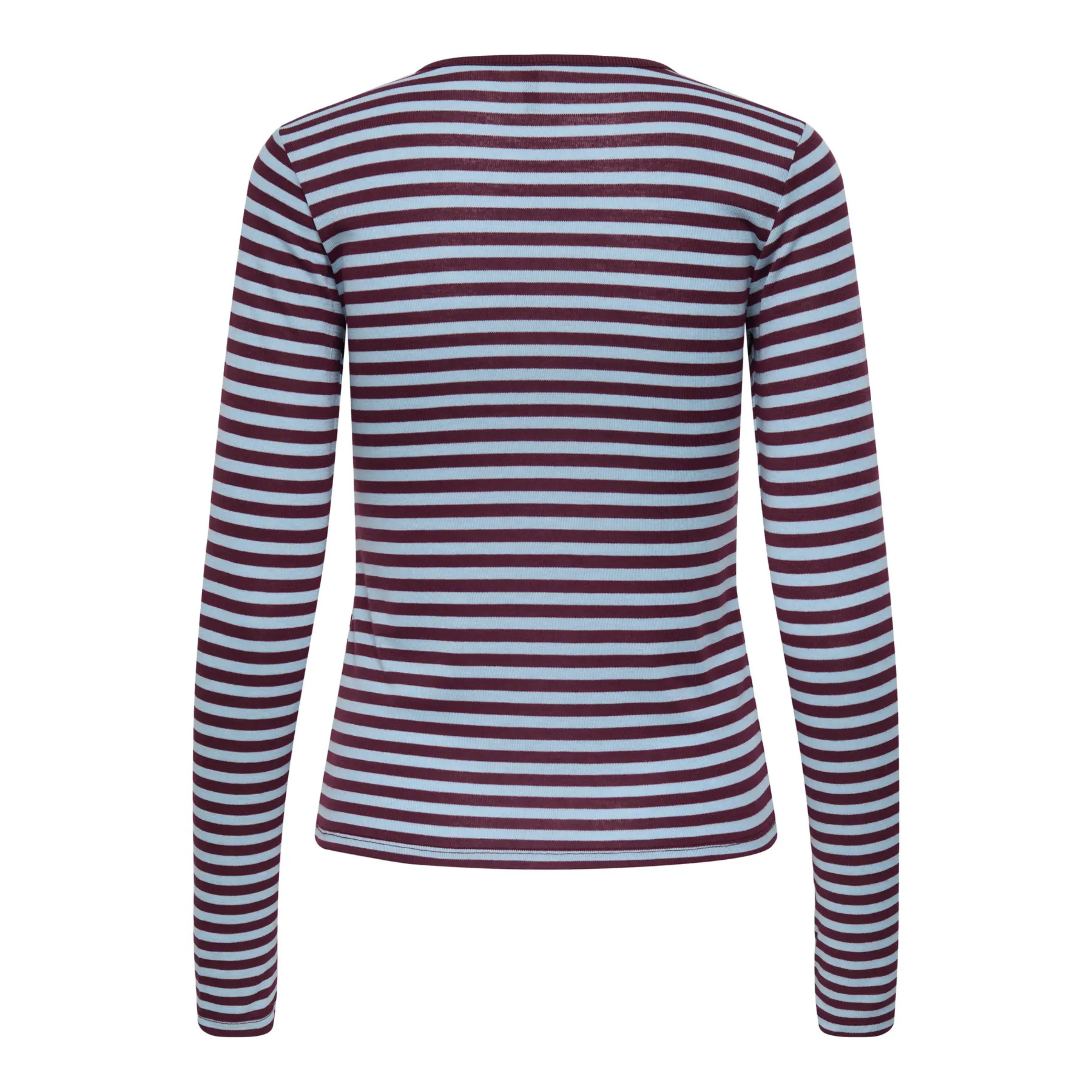 ONLY - BLUSE - ELLI RIB 15375353 - CASHMERE BLUE/CABERNET STRIPES