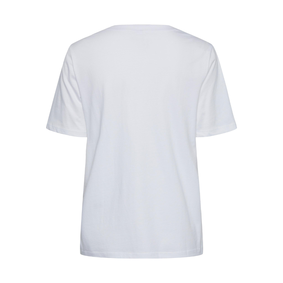 PIECES - T-SHIRT - RIA SOLID 17140802 - BRIGHT WHITE