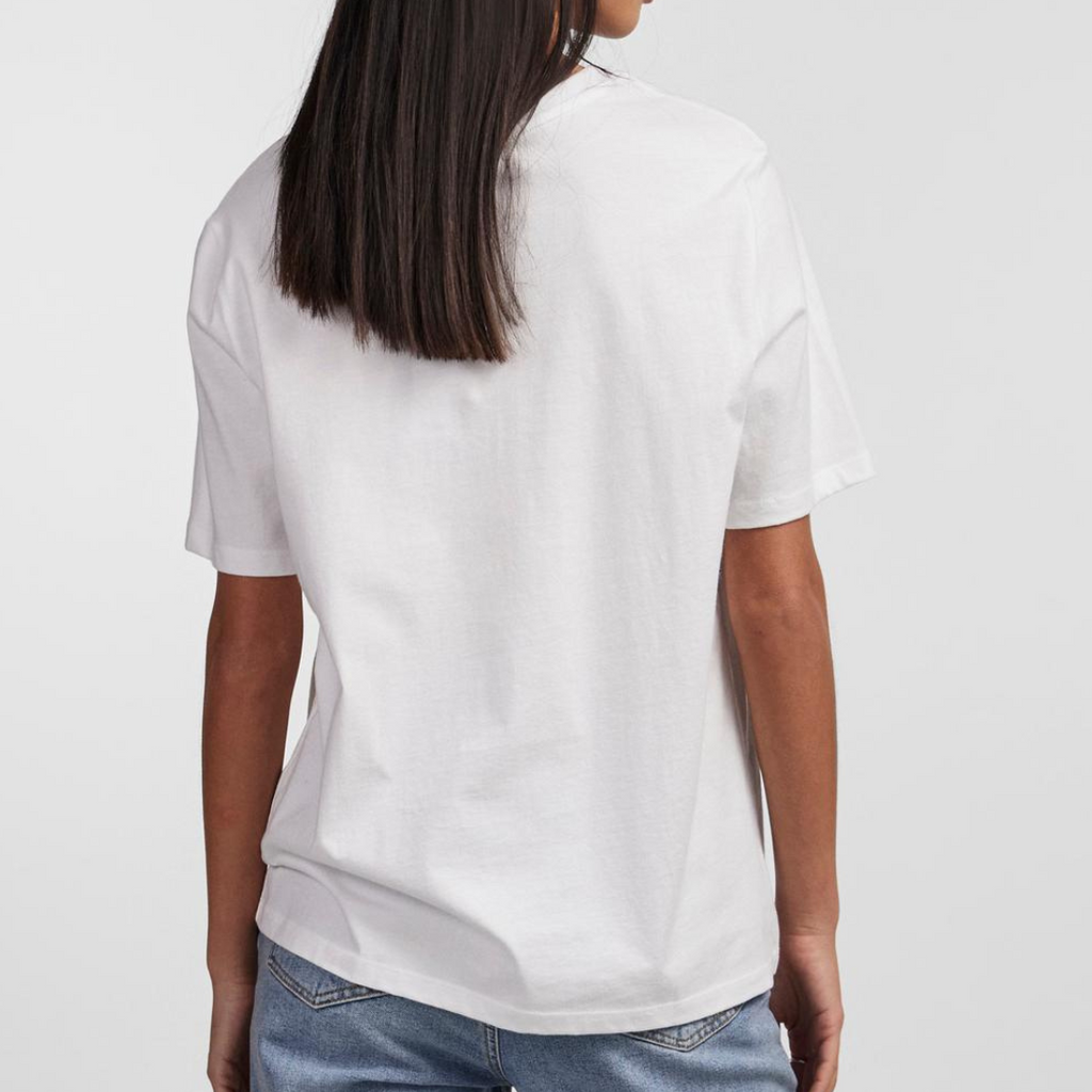 PIECES - T-SHIRT - RIA SOLID 17140802 - BRIGHT WHITE