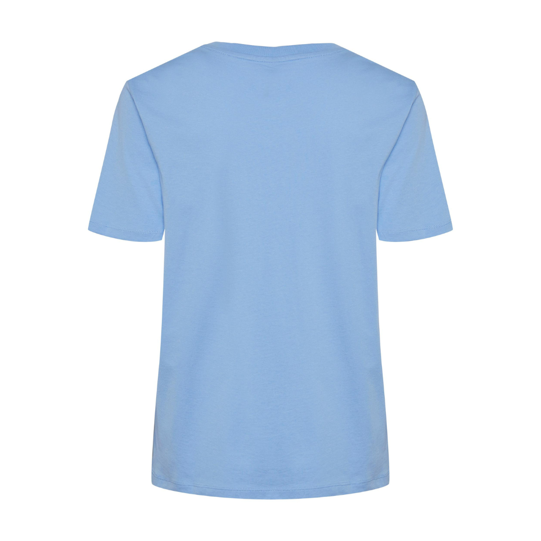 PIECES - T-SHIRT - RIA SOLID 17140802 - VISTA BLUE