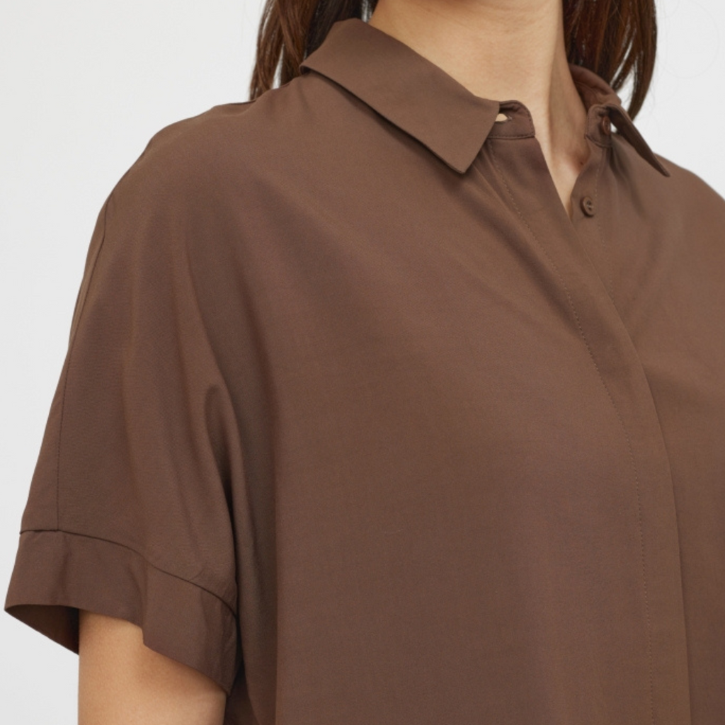 SOFT REBELS - SKJORTE - FREEDOM SR321-747 - COFFEE QUARTZ