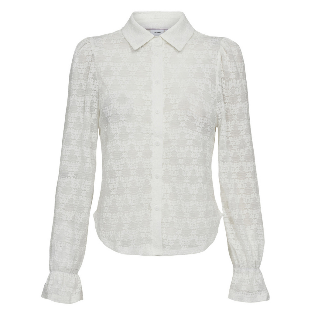 NÜMPH - SKJORTE - RENE 703999 - CLOUD DANCER