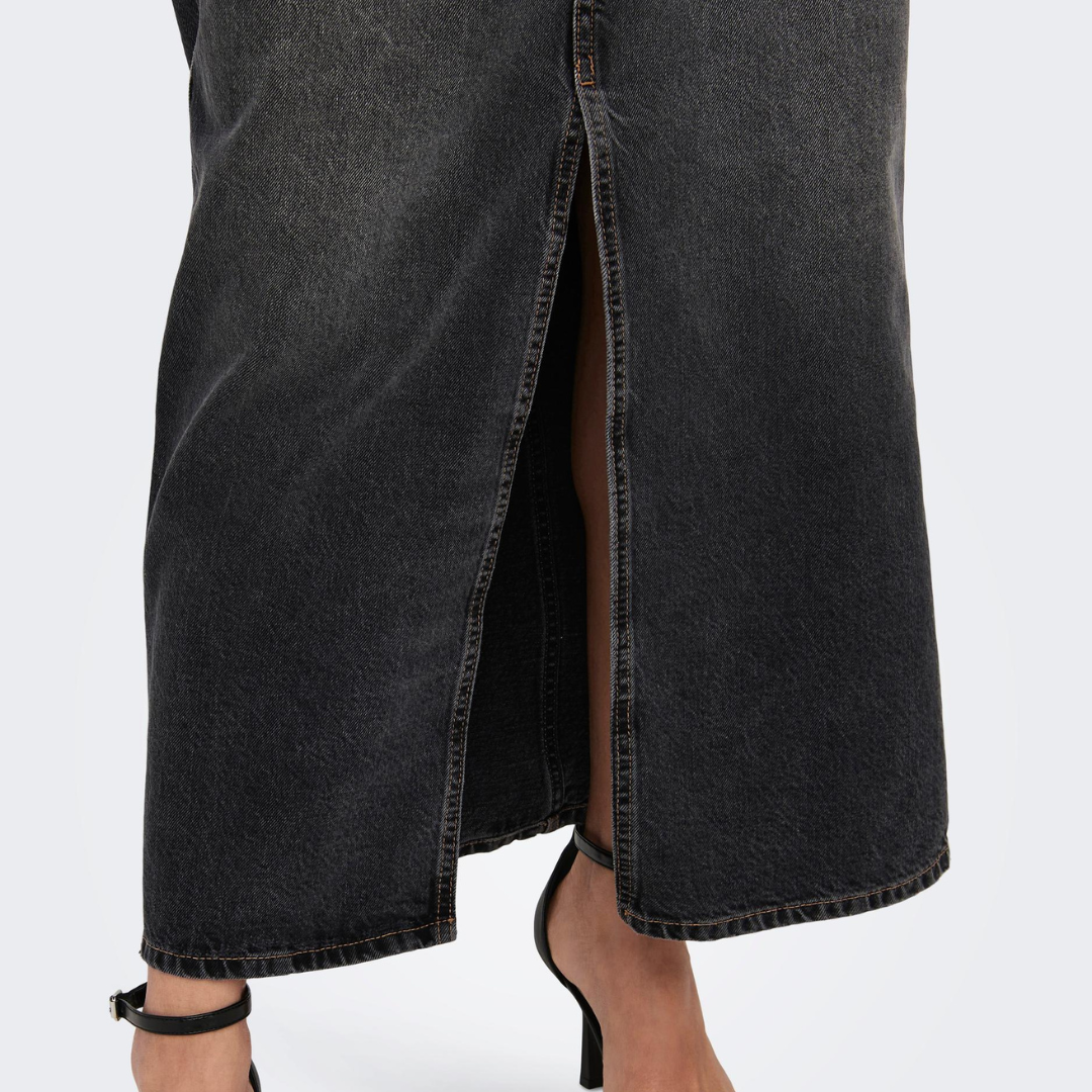 ONLY - DENIM NEDERDEL - CILLA 15320571 - WASHED BLACK