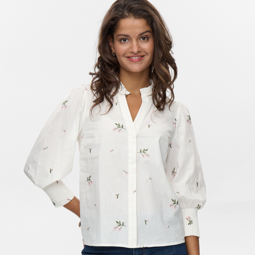 NÜMPH - SKJORTE - TALLIE 706618 - BRIGHT WHITE