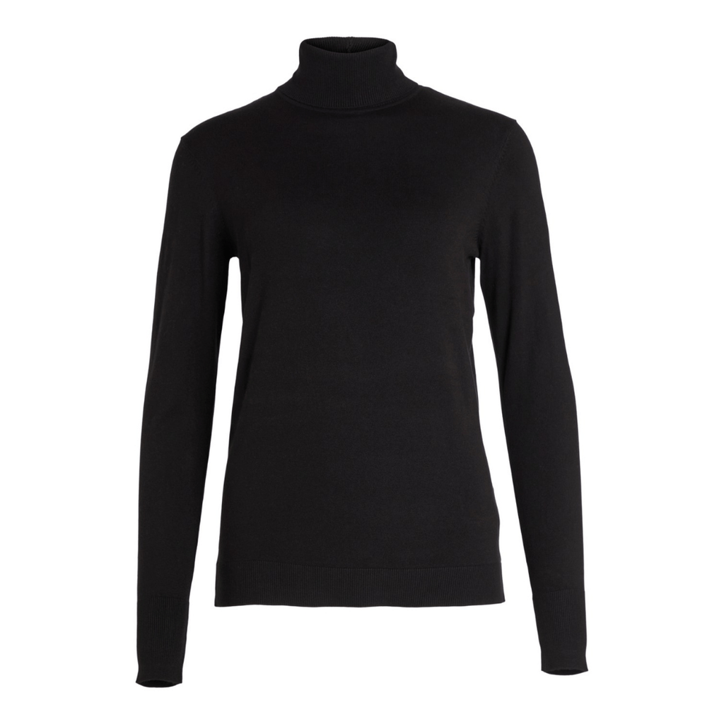VILA - BLUSE - JENEVE ROLLNECK 14077843 - SORT