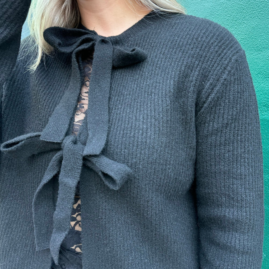 PIECES - CARDIGAN - SILLY 17150235 - SORT