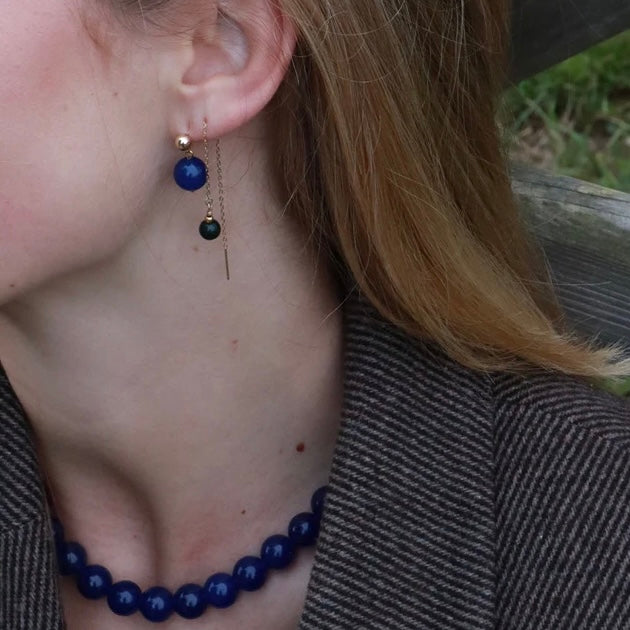 SOÏ - KRYSTAL ØRERINGE - NORA - LAPIS LAZULI