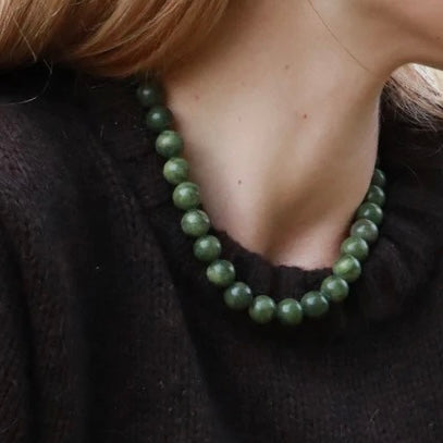 SOÏ - KRYSTAL HALSKÆDE - FARO - CHUNKY SOUTHERN JADE