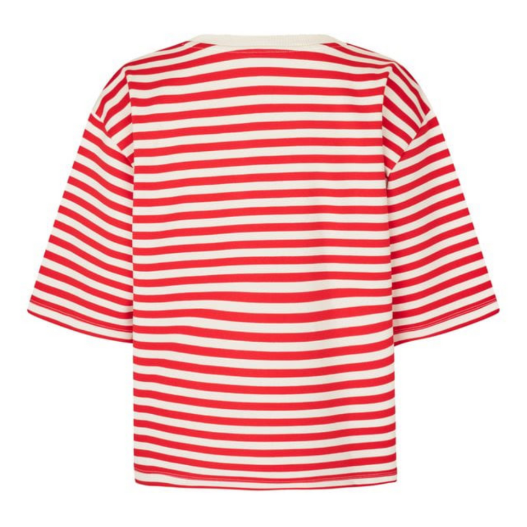 MBYM - T-SHIRT - EMRYS 56589020 - HIBISCUS RED/SUGAR STRIPE