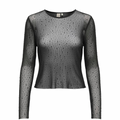 ONLY - BLUSE - SIVAL RHINESTON -  15331787 - SORT
