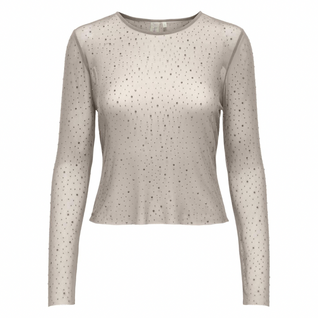 ONLY - BLUSE - SIVAL RHINESTON -  15331787 - CHATEAU GRAY