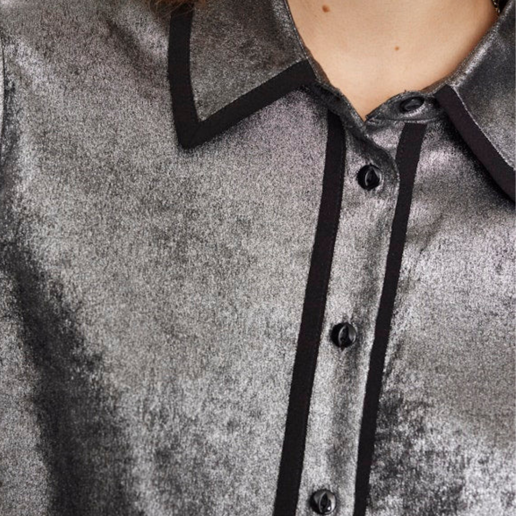 NÜMPH - SKJORTE - HILARY 704933 - SILVER