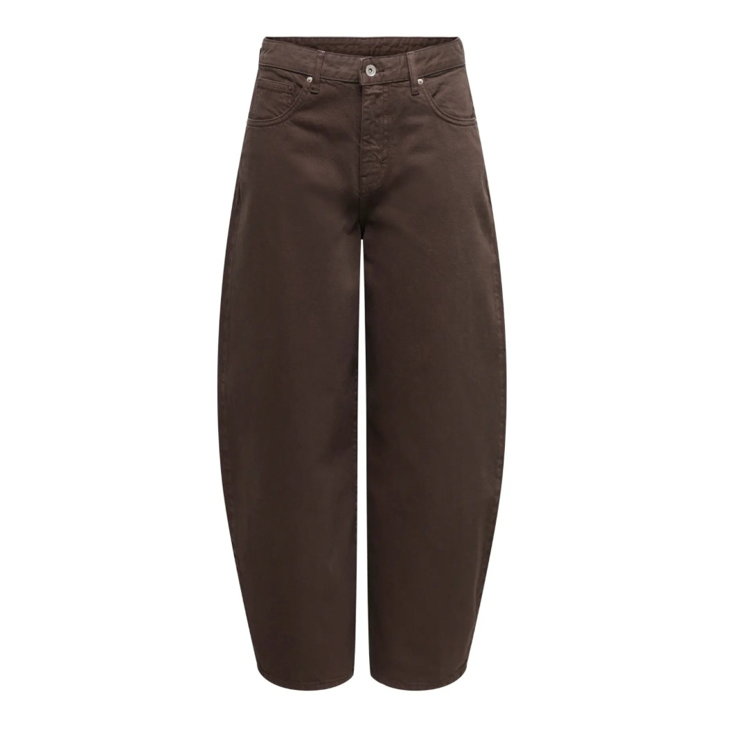 ONLY - JEANS - TAYLOR BARREL 15371733 - DARK BROWN DENIM