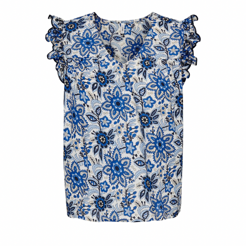 ONLY - TOP - KATIE 15324292 - DAZZLING BLUE LOVELY ORNAMENT