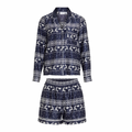 VILA -  SIENA L/S PYJAMAS SÆT - 15091131 - BLÅ/HVID