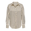 ONLY - SKJORTE - LYDIA SATIN 15368304 - FROSTED ALMOND/BLACK DOTS