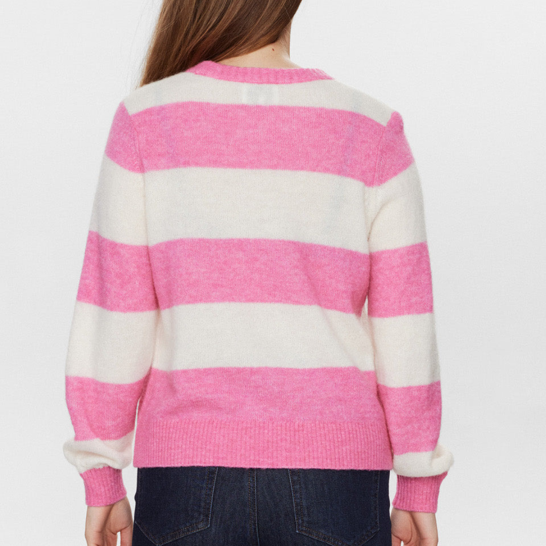 NÜMPH - STRIK - RIETTE BIG STRIPE 705113 - PINK COSMOS