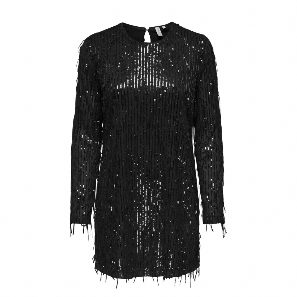 ONLY - KJOLE - ANIKA SPACY 15336062 - BLACK SEQUINS