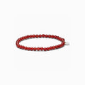 SOÏ - KRYSTAL ARMBÅND - RØD JADE 4 MM.