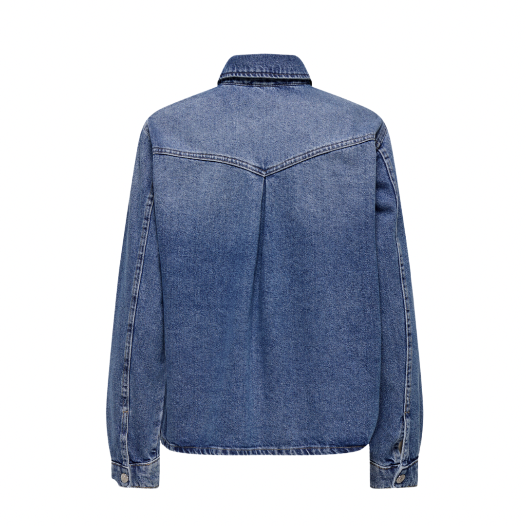 ONLY - SKJORTE - ELLA 15337158 - MEDIUM BLUE DENIM