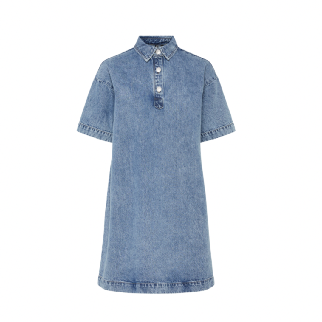 PIECES - DENIM KJOLE - KENYA 17154494 - MEDIUM BLUE DENIM