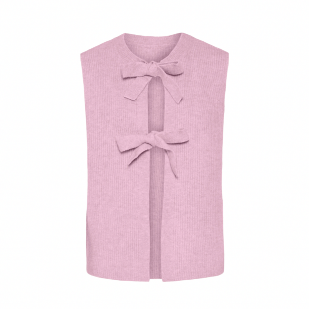 PIECES - VEST - SILLY 17156680 - ROSEATE SPOONBILL MELANGE