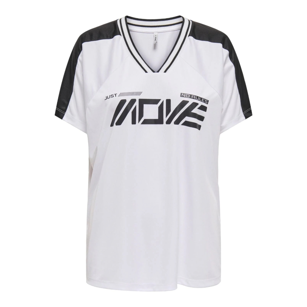 ONLY - TRØJE - BELLA SPORT 15353758 - BRIGHT WHITE MOVE IN BLACK