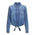 ONLY - SKJORTE - SEVIGNY LECEY KNOT 15344186 - MEDIUM BLUE DENIM