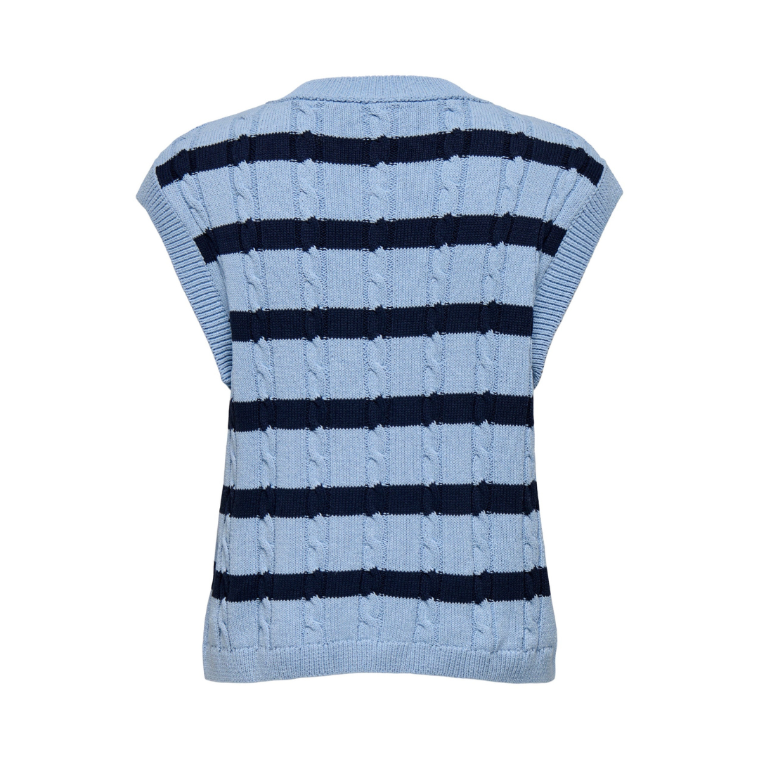 ONLY - VEST - CHICO 15357297 - CASHMERE BLUE STRIPES/DARK NAVY