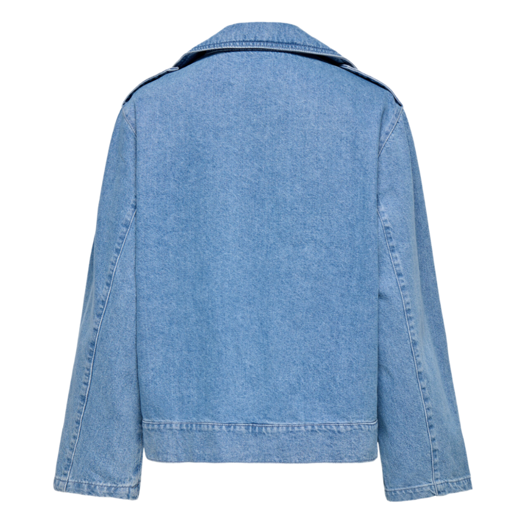 ONLY - BIKER DENIMJAKKE - JOHANNA 15349556 - LIGHT BLUE DENIM