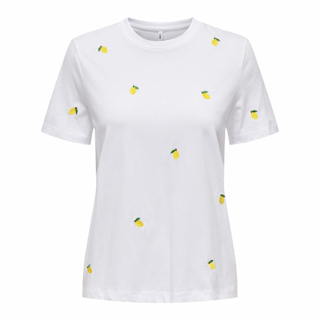 ONLY - T- SHIRT - KETTY 15288473 - WHITE LEMON