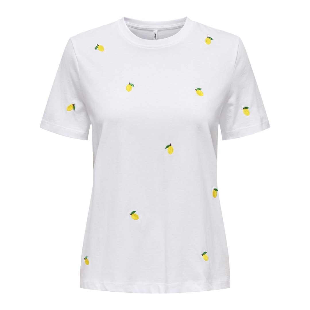 ONLY - T- SHIRT - KETTY 15288473 - WHITE LEMON