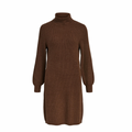 OBJECT - STRIK KJOLE - MALENA ROLLNECK - 23039235 - DARK EARTH